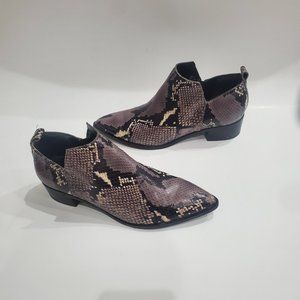 Marc Fisher Snake Ankle Boots